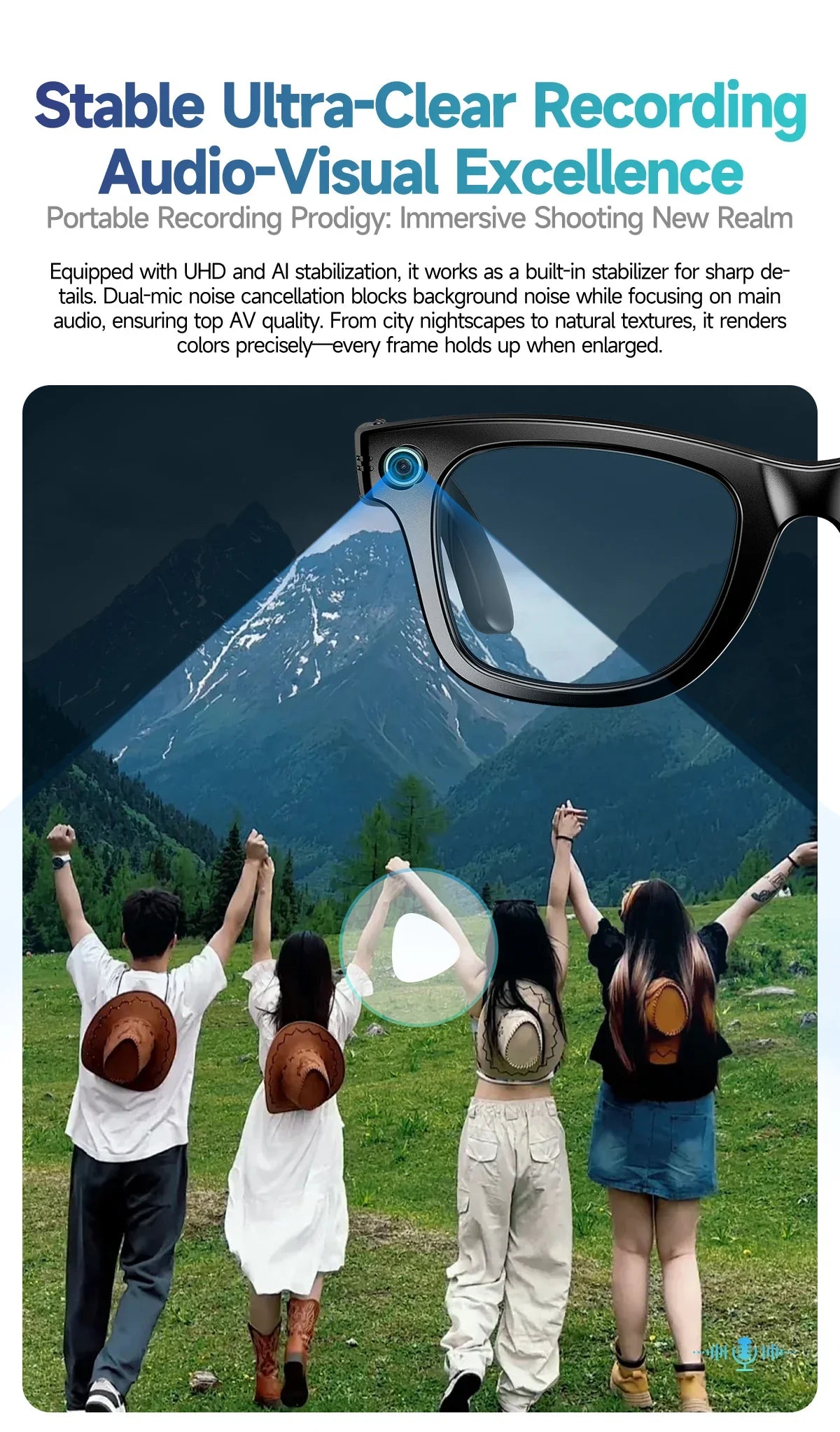 New 800W Camera AI Glasses Men Color-Changing Smart Translation Glasses Photo Video Recording Waterproof Call Smart Sunglasses