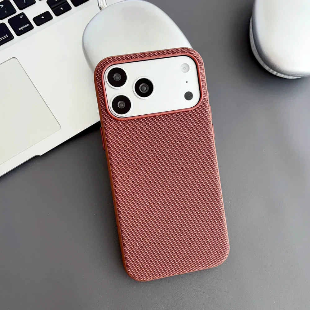 Magnetic TechWoven Case for iPhone 17 / Air / 16 / 15 / 14 / 13 Pro Max – MagSafe Compatible Shockproof Cover