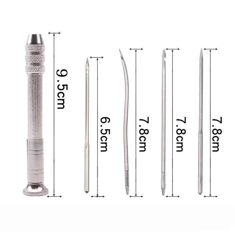 Leather Sewing Awl Set Replaceable Multifunctional Shoes Repair Tool Kit Punch Stitching Needles DIY Sewing Leathercraft