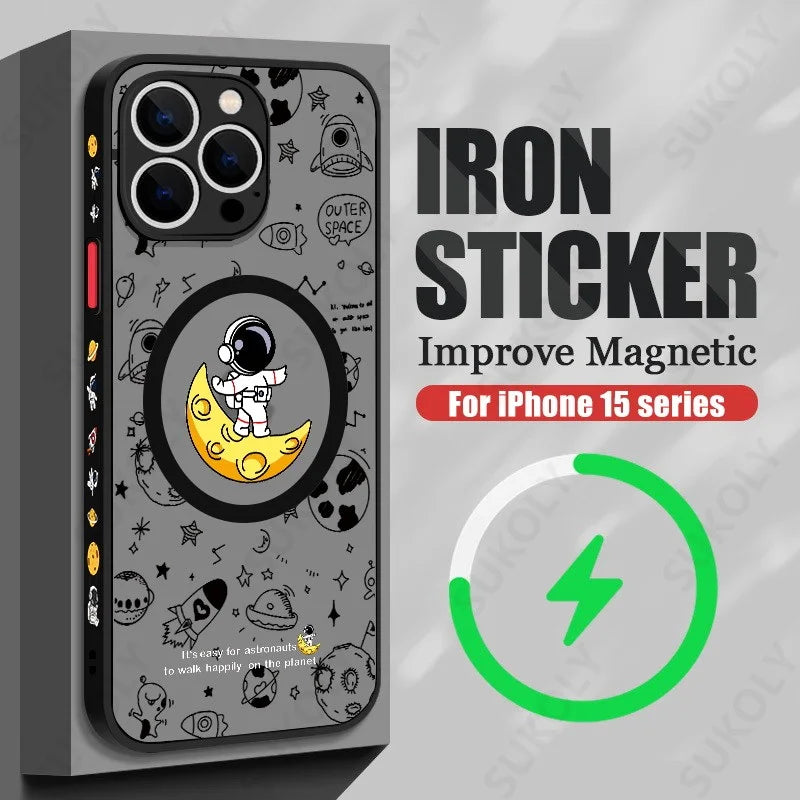 Magnetic Space Astronaut Case For iPhone