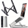 Adjustable Aluminum Laptop Stand | 6-Level Height, Foldable & Portable