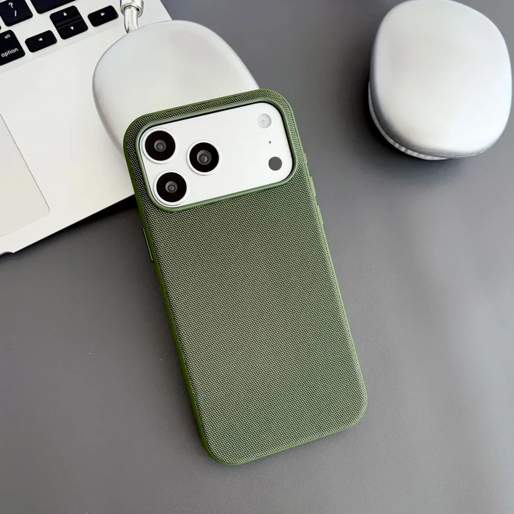 Magnetic TechWoven Case for iPhone 17 / Air / 16 / 15 / 14 / 13 Pro Max – MagSafe Compatible Shockproof Cover