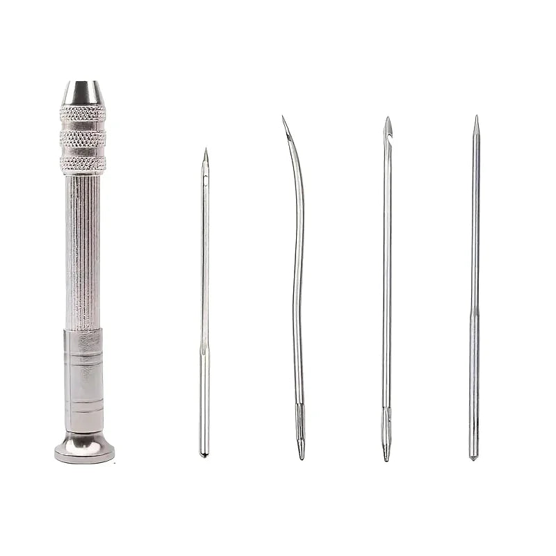 Leather Sewing Awl Set Replaceable Multifunctional Shoes Repair Tool Kit Punch Stitching Needles DIY Sewing Leathercraft