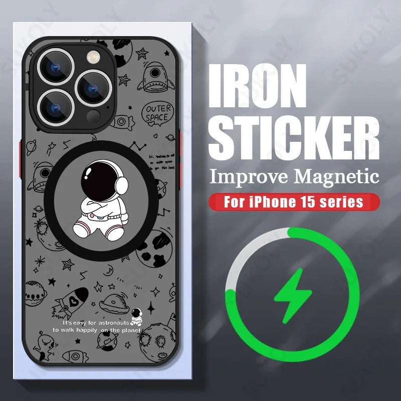 Magnetic Space Astronaut Case For iPhone