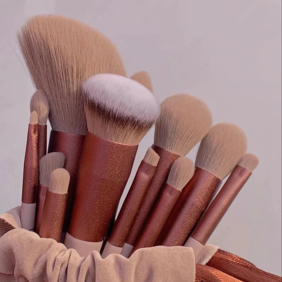 Professional 13–16Pcs Makeup Brush Set with Bag