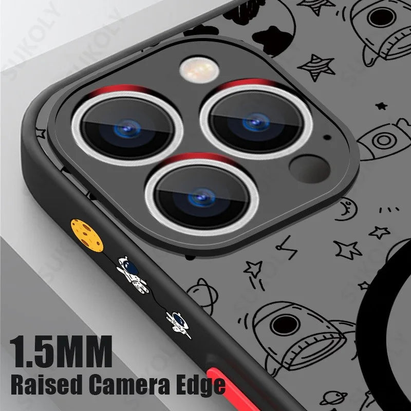Magnetic Space Astronaut Case For iPhone