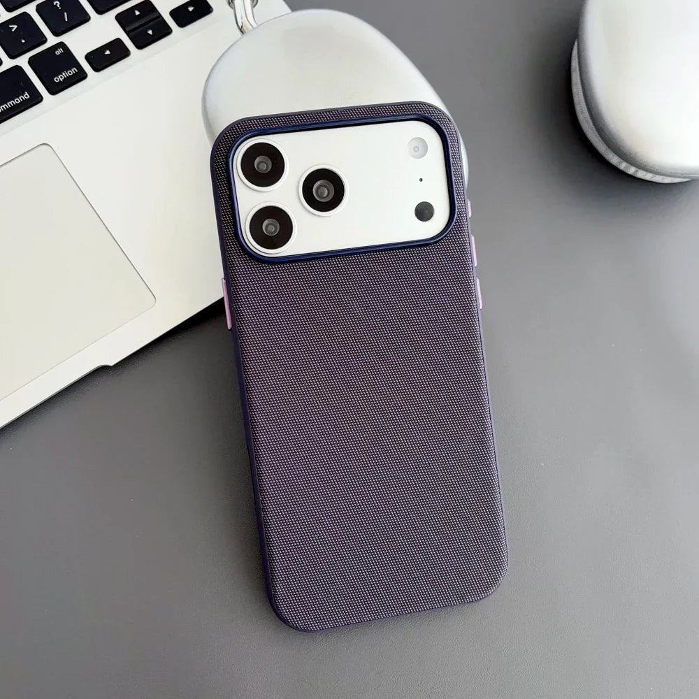 Magnetic TechWoven Case for iPhone 17 / Air / 16 / 15 / 14 / 13 Pro Max – MagSafe Compatible Shockproof Cover