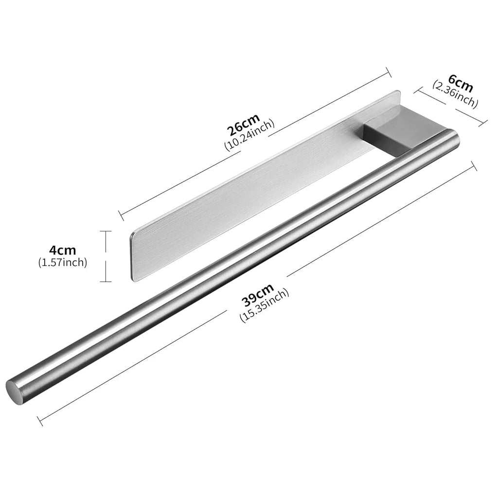 Bathroom Towel Racks No Drill Double Adhesive Towel Bar Stainless Steel 39CM
