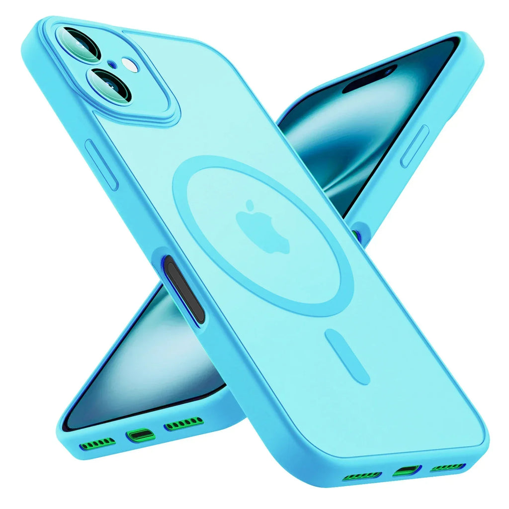 Magnetic Matte Translucent Armor Case Magsafe Wireless Shockproof Cover